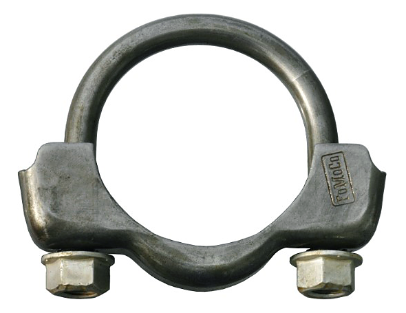 2.0 EXHAUST PIPE CLAMP w CAD NUTS | B-11700 | (OVA) C6OA-525